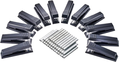 Bostitch Office Stapler, No-Jam Premium for Desktop, Includes 1,250 Staples, Full-Strip, 25 Sheet Capacity, Black