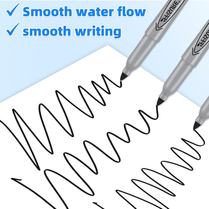 Permanent Markers, Ultra Fine Point, Black, 40 Count, 0.4mm, Fine tip permanent marker set, quick dry, waterproof, fading resists, durable, marks on paper, glass, ceramic, plastic, wood, rock, metal