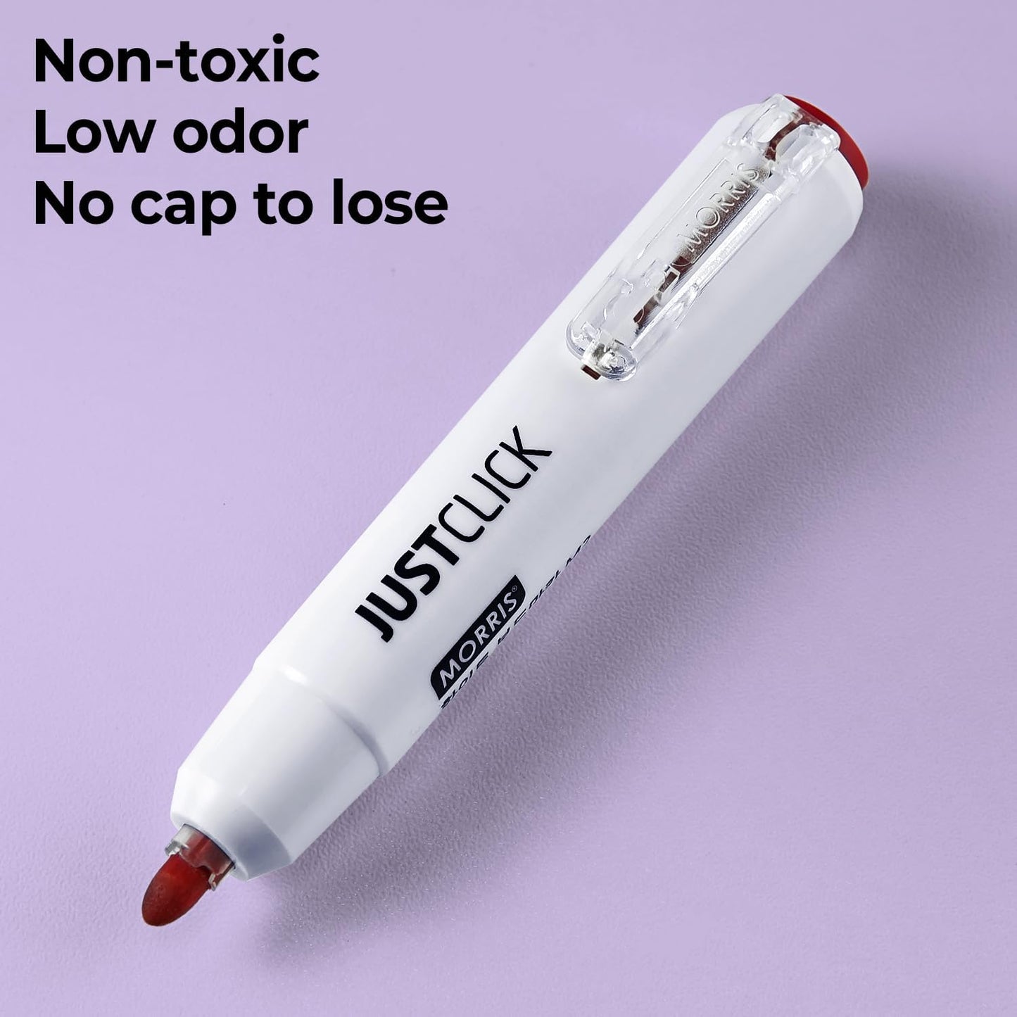carrotez Retractable Dry Erase Markers, Click Dry Erase Whiteboard Markers, Bullet Tip, Thick Barrel, 12 Count, Black