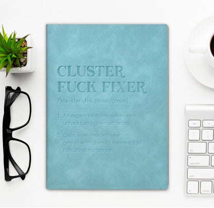 Dumpster Firefighter Notebook, Gifts for Coworker Boss Appreciation Employees Manager Leather Journal