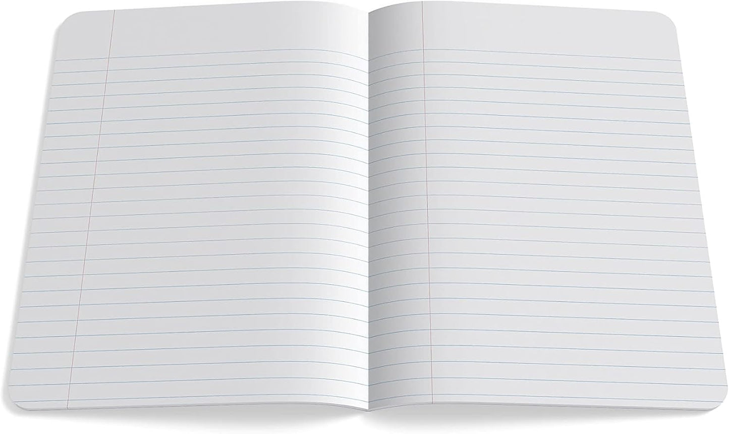 STAPLES Poly Composition Notebook, 9.75” x 7.5”, Wide Ruled, 70 Sheets, Assorted Colors