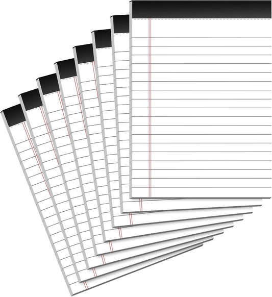 Yellow Legal Pads, Note Pads, 4 x 6 Inch, 8 Pack, 30 Sheets/Pad, Narrow Ruled, Small Notepads Yellow Paper, Micro Perforated Memo Pads, Lined Writing Pads of Paper, Mini Pocket Size Scratch Pads 4x6