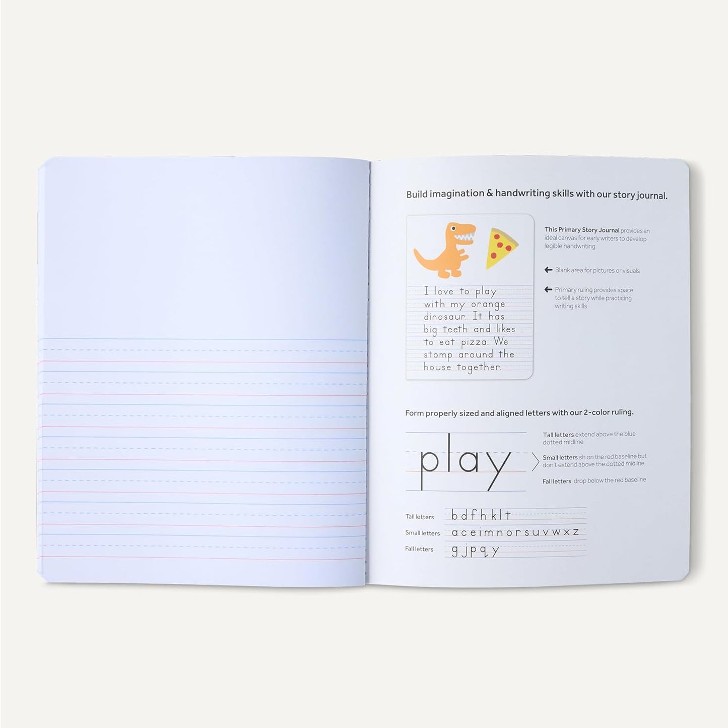 Amazon Basics Primary Composition Notebook, Extra Wide 1/2" Ruled Lines, 9.75" x 7.5", 100 Sheets, Multiple Colors, 15-Pack