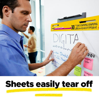Post-it Super Sticky Easel Pad, 25 x 30 Inches, 30 Sheets Per Pad, 4 Pads, Large, White, Premium Self Stick Flip Chart Paper, Anchor Chart, Office Supplies & School Supplies, Great for Teachers and Students