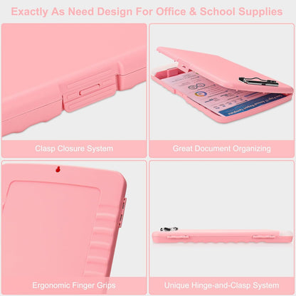 SFLHHDM Purple Clipboard, Clip Boards 8.5x11, Teacher Clipboards with Storage, Plastic Clipboard with Pen Holder, Clipboards Storage for Women Teachers Work, School & Office Supplies