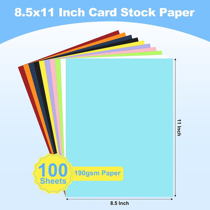 40 Sheets Colored Cardstock, 8.5 x 11 Construction Paper, Black Card Stock Paper, Cardstock Printer Paper for Halloween,Mothers Day, Christmas, Wedding Invitations, DIY Cards, Photo, Art and Crafts