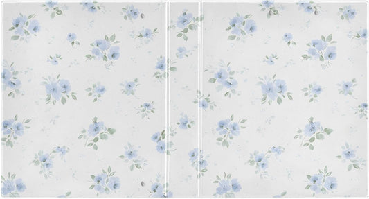 3 Ring Binders Blue Flowers Floral 1.5 Inch Round Ring Binders with Pockets Decorative Clipboard Binder Holds 200 Sheets View Binder for Home School Office,1 Pack