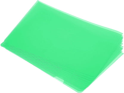 PATIKIL l Type Folders 24 Pack 8.9 x 6.3 Inches A5 Plastic Clear Document Folder File Jacket Sleeves Project Pockets, Yellow