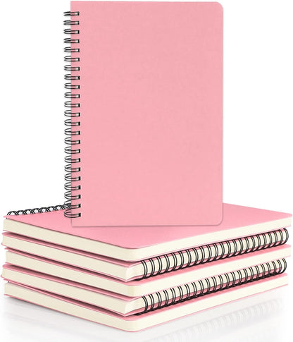 EUSOAR Spiral Notebook, A5 12packs 5.5"X8.3" 120 Pages Lined Travel Writing Notebooks Journal, Memo Notepad Sketchbook, Students College Office Business Subject Diary Ruled Book Journal-Black Cover