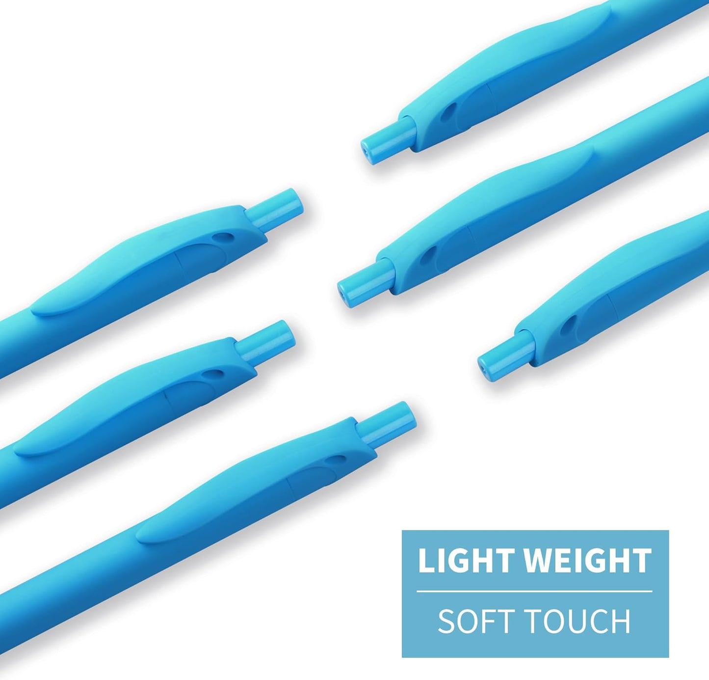 deegtran Pens Bulk, 50 Pack No Bleed Click Pens, Wholesale Retractable Ballpoint Pens, Pen Medium Point, Smooth Ink Pen, 1.0MM Blue Ink