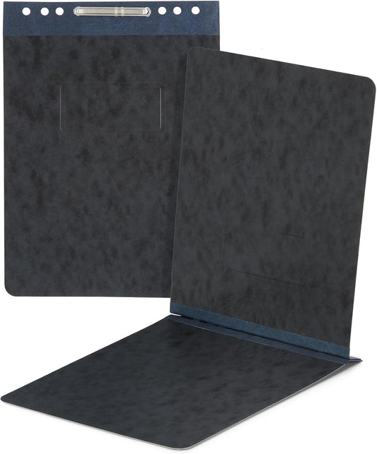 25 Blue Summit Supplies Report Covers with Sliding Bar Fastener - Black Pressboard Report Covers, Letter Size, Durable 2'' Capacity Business Report Covers