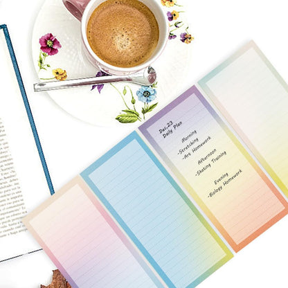 4 Pack Magnetic Notepads for Refrigerator, Full Magnet Back Design Magnetic Memo Pads, 50 Sheets per Note Pads To-Do List, Shopping List (Soft Gradient Style)