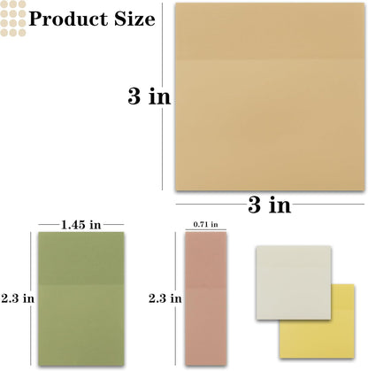 YOUDEFUL 1600pcs Translucent Sticky Note Tabs, Morandi Page Markers for Annotating Books,Repositionable Book Flags Tabs Strip with Binders, Clear Sticky Notes,Page Tabs,Index Tabs
