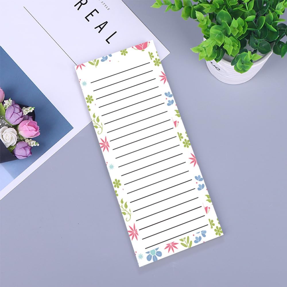 4 Pack Magnetic Notepads for Refrigerator, Full Magnet Back Design Magnetic Memo Pads, 50 Sheets per Note Pads To-Do List, Shopping List (Soft Gradient Style)