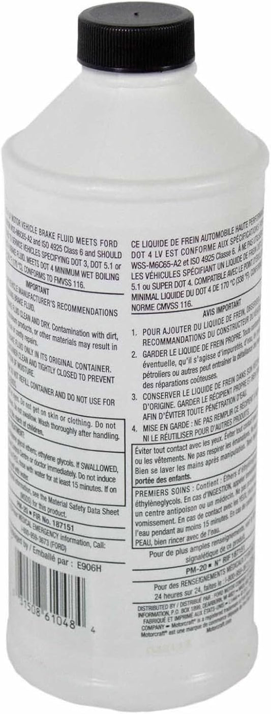 Ford Genuine Ford Fluid PM-20 DOT-4 LV High Performance Motor Vehicle Brake Fluid - 16 oz.