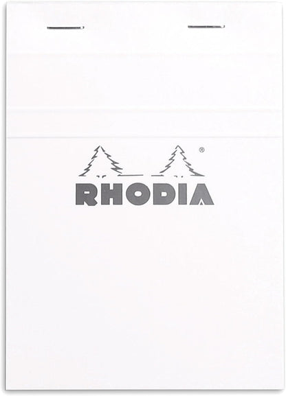 Rhodia Head Stapled Pad No16 A5, Ruled + Margin, 148x210mm-Black