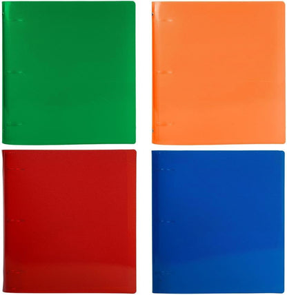 JAM PAPER Plastic 0.75 inch Binder - Clear 3 Ring Binder - Sold Individually