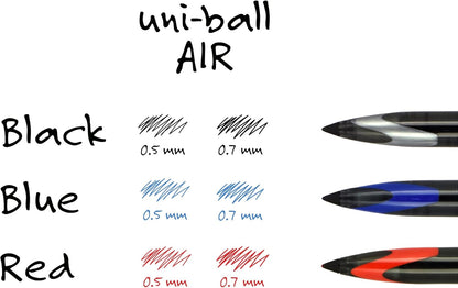 Uni-ball 1927595 Air Rollerball Pen .7 mm Assorted Ink 3/Pack