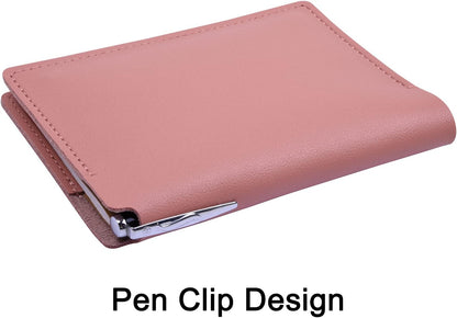 Wisdompro Journal Cover, 2 Pack PU Leather Notebook Cover for Field Notes, or other 3.5" x 5.5" Pocket Notebooks - Blue