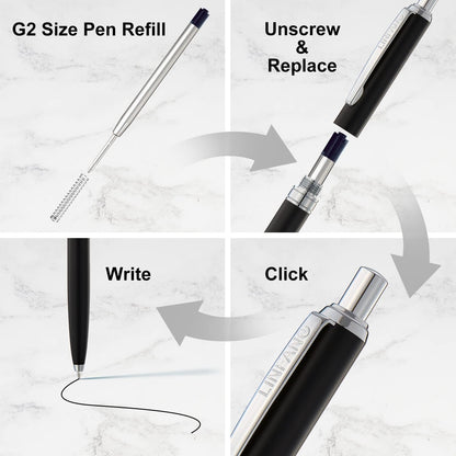 Black Ink Pen Refills Ballpoint Black, 12 Pack Ballpoint Pen Refills Medium Point 1.0mm Tip Smooth Writing Pen Refill (12 Black)