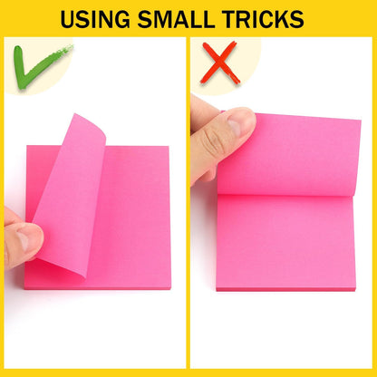 Sticky Notes 3x3 Self-Stick Notes Bright Colors Sticky Notes 8 Pads 80 Sheet/Pad (Blue)