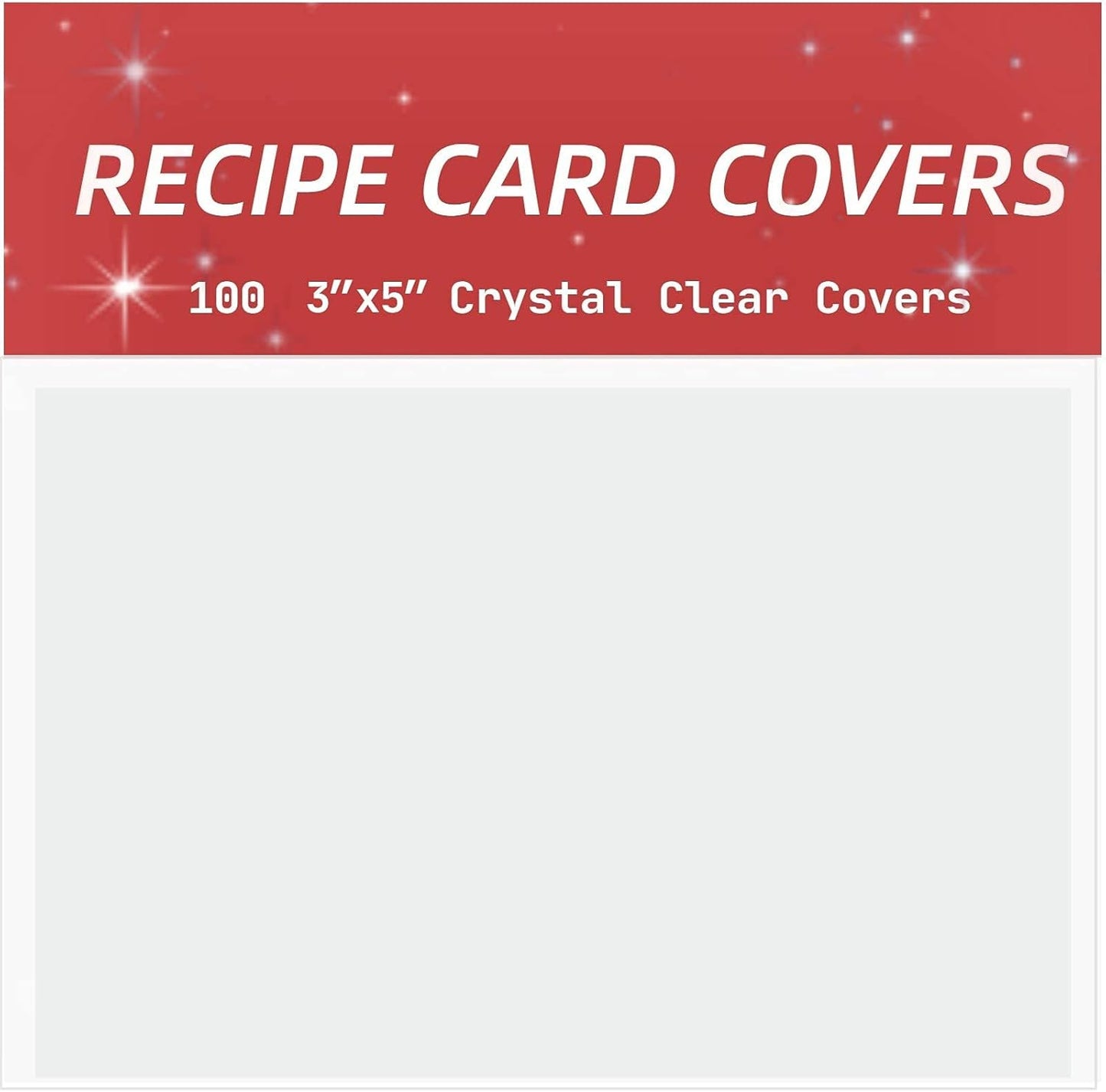 3x5 Recipe Card Protectors,100 Count,Recipe Card Covers,Index Card Sleeve