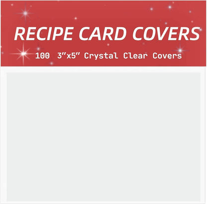 3x5 Recipe Card Protectors,100 Count,Recipe Card Covers,Index Card Sleeve
