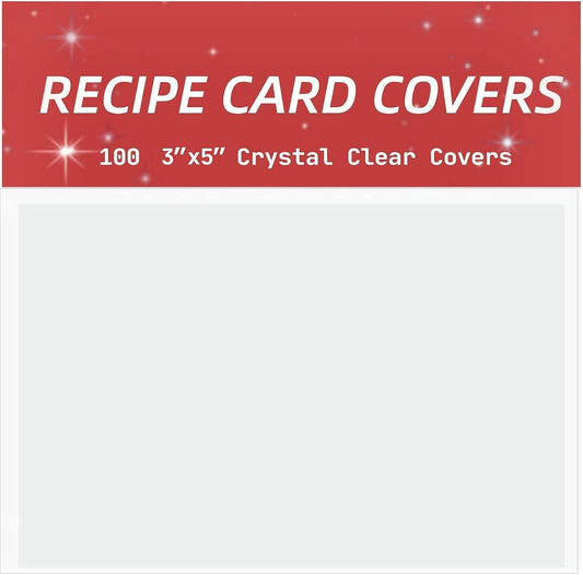 3x5 Recipe Card Protectors,100 Count,Recipe Card Covers,Index Card Sleeve