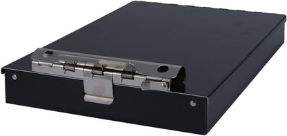 Saunders Cruiser-Mate Black Aluminum Clipboard with Storage, Dual Tray Nursing Folio, HIPAA Compliant Medical Chart Holder, Heavy Duty Recycled Metal, Self-Locking Latch, Made in USA