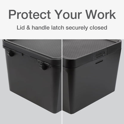 Pendaflex Portable File Box, Letter Size, 14.25" x 9.25" x 11", Black