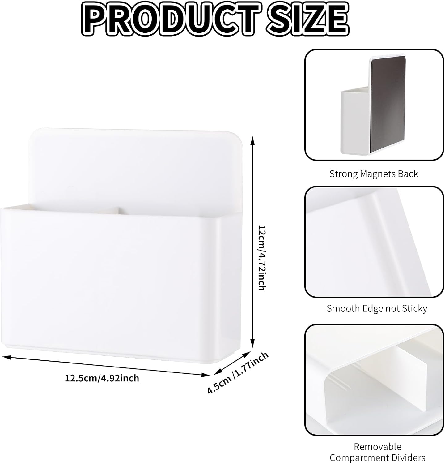 Camelmother 2Magnetic Marker Holder For Whiteboard Dry Erase Marker Holder For Office Refrigerator Fridge Classroom Must (black)