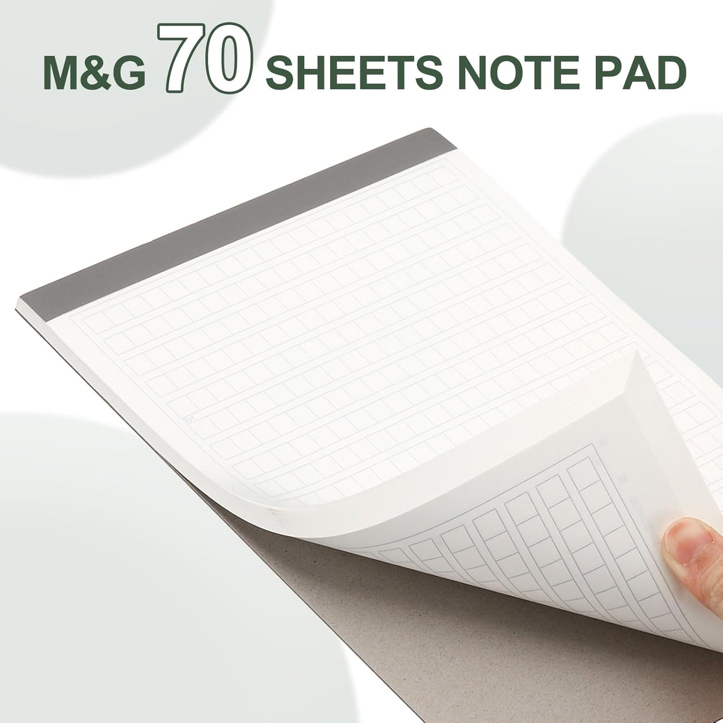 M&G 7x10 Note Pads, 6 Pack B5 Legal Pads 70 Sheets Notepads Writing Pad Graph Grid Chinese Memo Paper Tablet Kraft Cover for Work Writing Note Taking Chinese