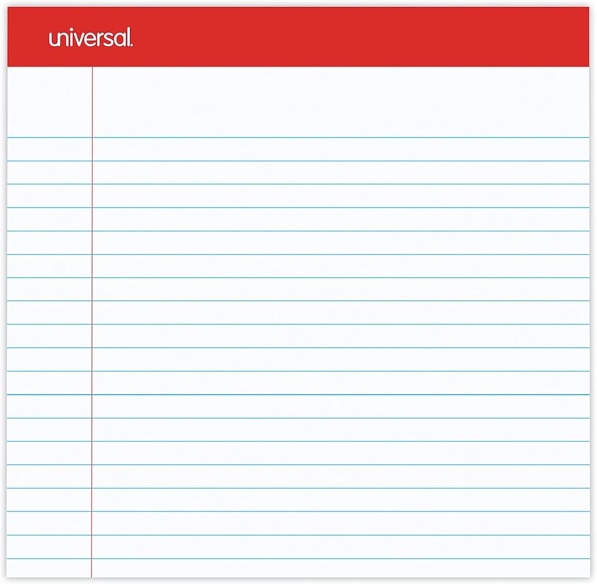 Universal 20630 Perforated Edge Writing Pad, Legal Ruled, Letter, White, 50 Sheet (Pack of 12)