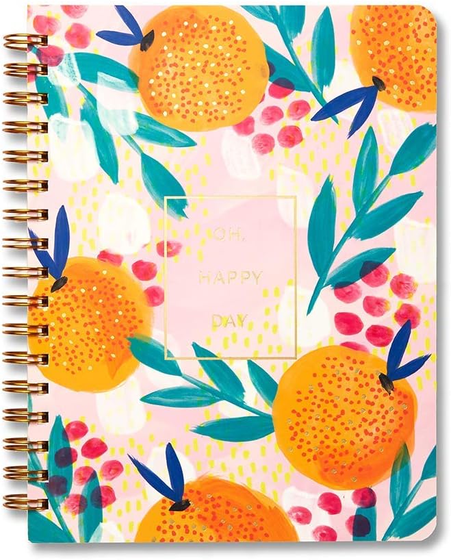 Compendium Spiral Notebook – Expect the Best Things to Happen Today – A Designer Spiral Notebook with 192 Lined Pages, College Ruled, 7.0" W x 9.25" H