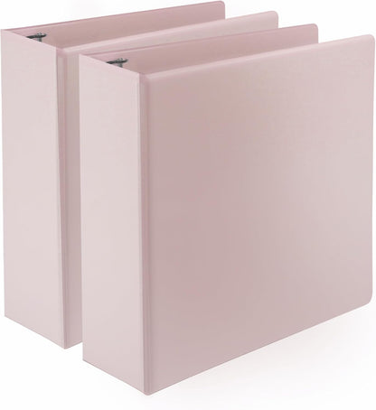 Samsill Plant-Based 3 Inch Durable D-Ring, View Binder, Eco-Friendly, USDA Certified Biobased, 4 Count, Pack of 1, Boho Assortment