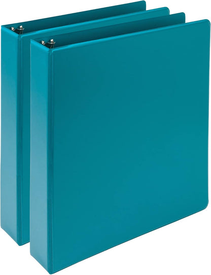 Samsill Plant-Based 2 Inch Durable Round Ring, View Binder, Eco-Friendly, USDA Certified Biobased, Single, Turquoise