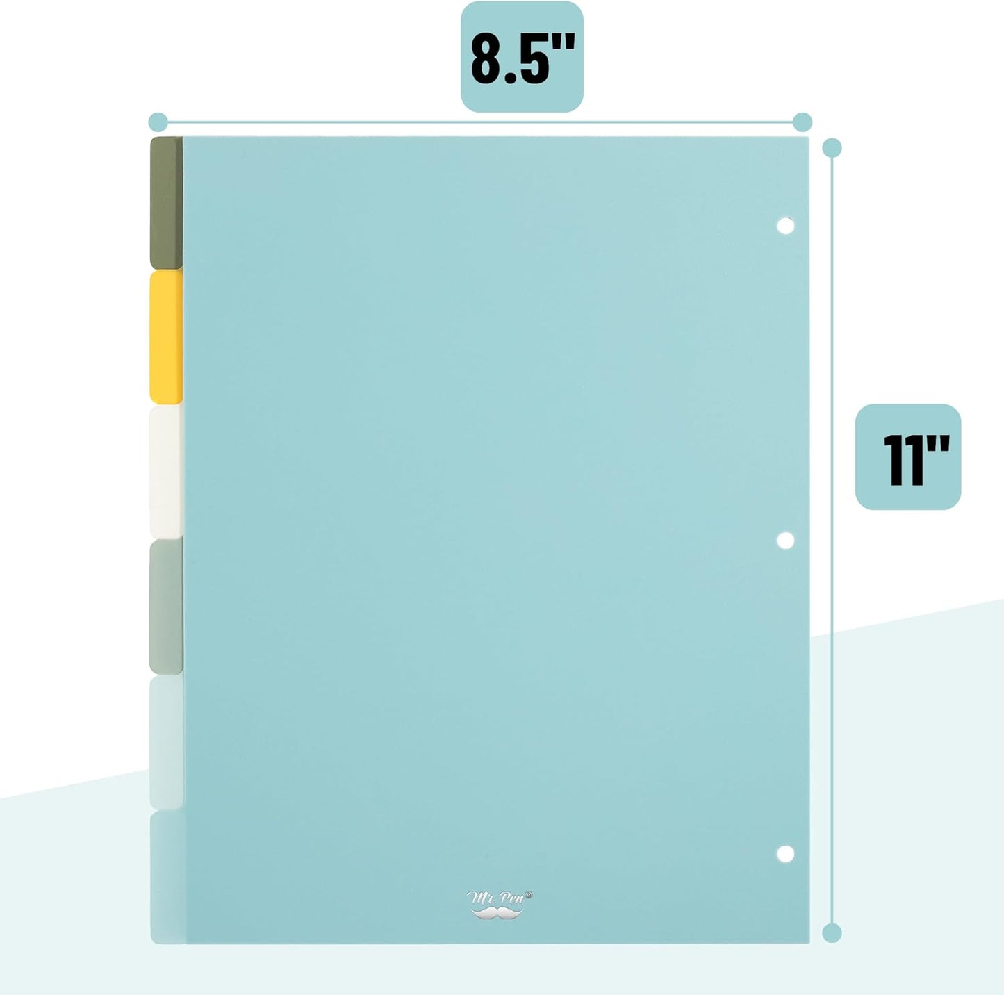 Mr. Pen- Binder Dividers, 6 Tab Dividers, Pack of 2 Sets (12 Dividers Total), Dividers