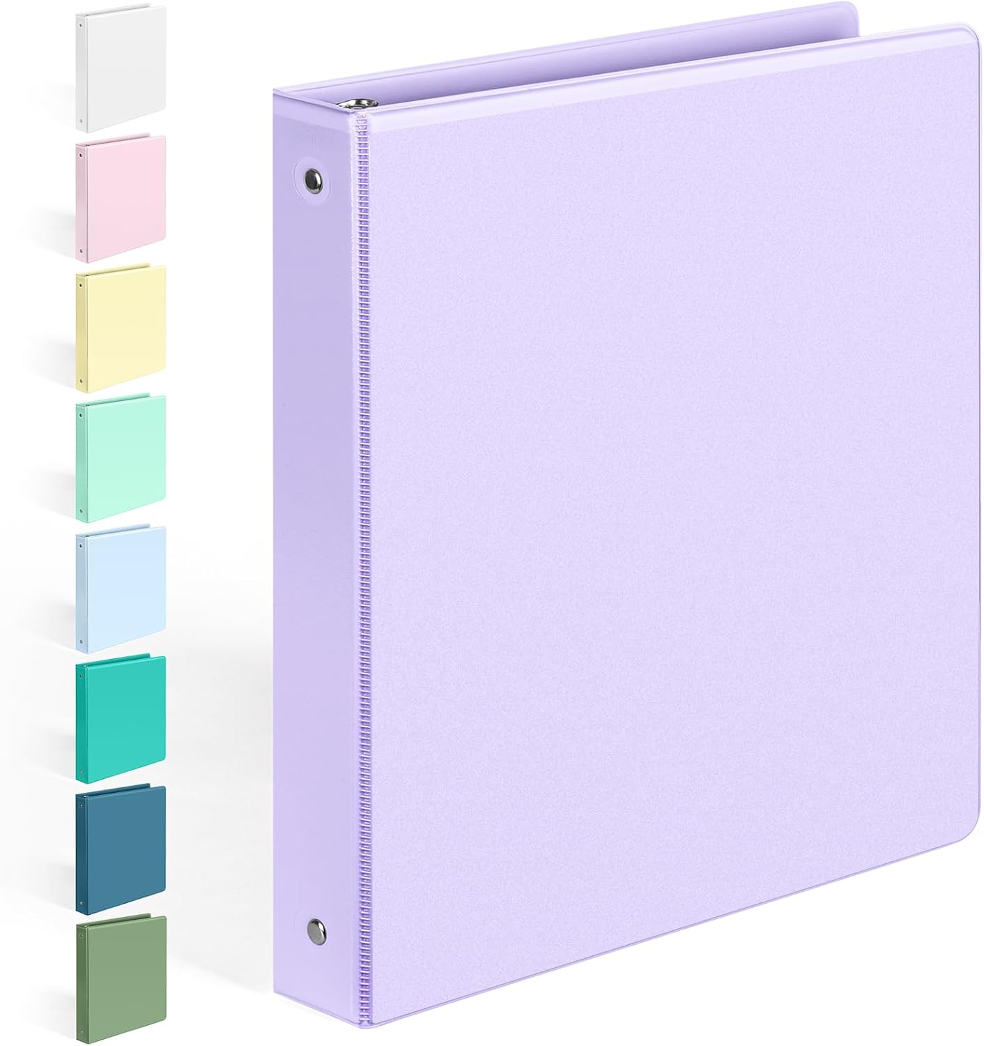 BinderX Extra Durable 3 Ring Binder, Round Rings 1 Inch Binder, Fits 175 Sheets of 8.5x11 Paper, Customizable View Cover with Inside Pockets, Cute 1" Binders, 1 Inch Binders 3 Ring, Pink
