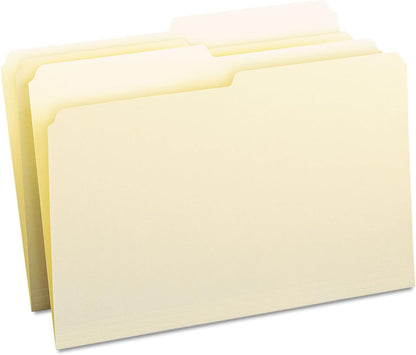 Smead File Folder, 1/3-Cut Tab, Assorted Positions, Legal Size, Manila, 100 per Box (15330)