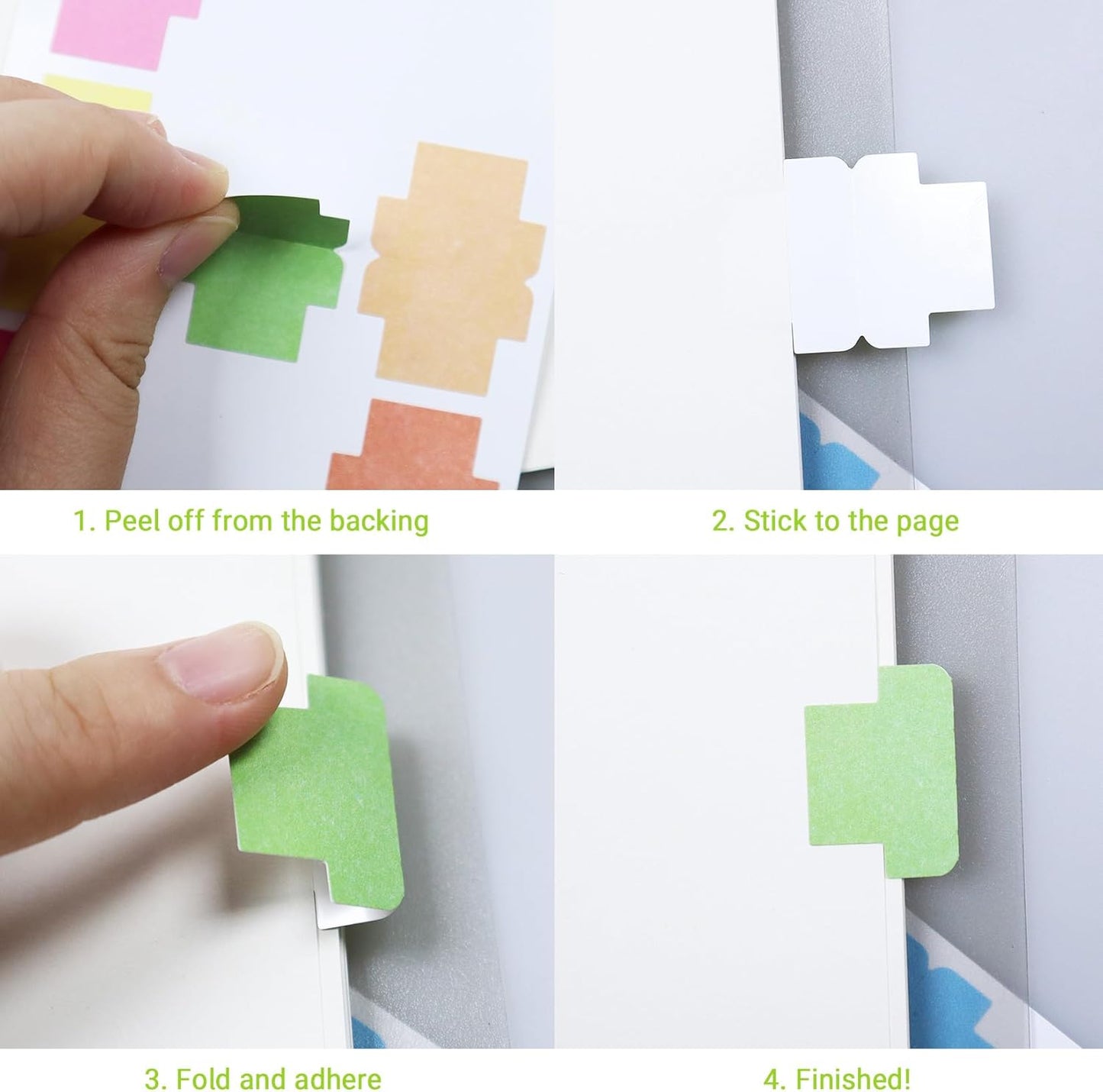 120 Pieces Sticky Blank Monthly Index Tabs Double-Sided Page Markers, Self-Adhesive & Writable Notes Flags for Labeling/Marking/Planing - Multi
