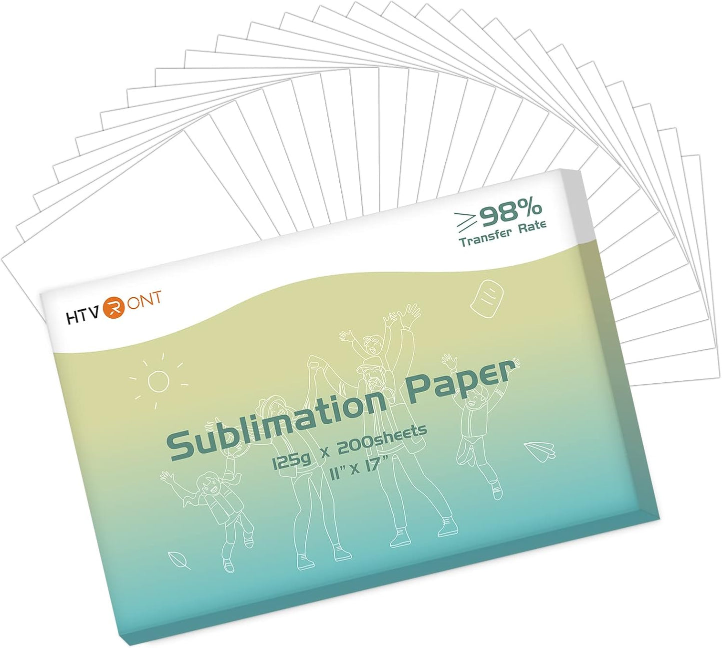 HTVRONT Sublimation Paper 8.5 x 11 inches - 150 Sheets Sublimation Paper Compatible with Inkjet Printer 120gsm