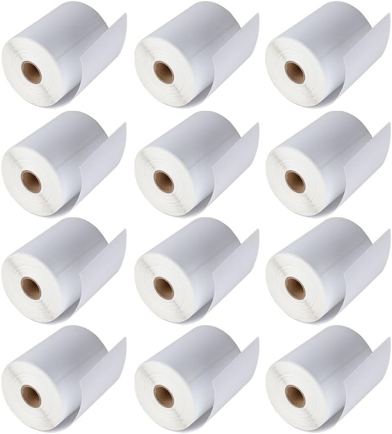MFLABEL 4x6 Thermal Shipping Labels - 2 Rolls of 250, Perforated & Smudge-Proof Direct Thermal Labels Compatible with Rollo, Zebra, for Amazon UPS FedEx Shopify