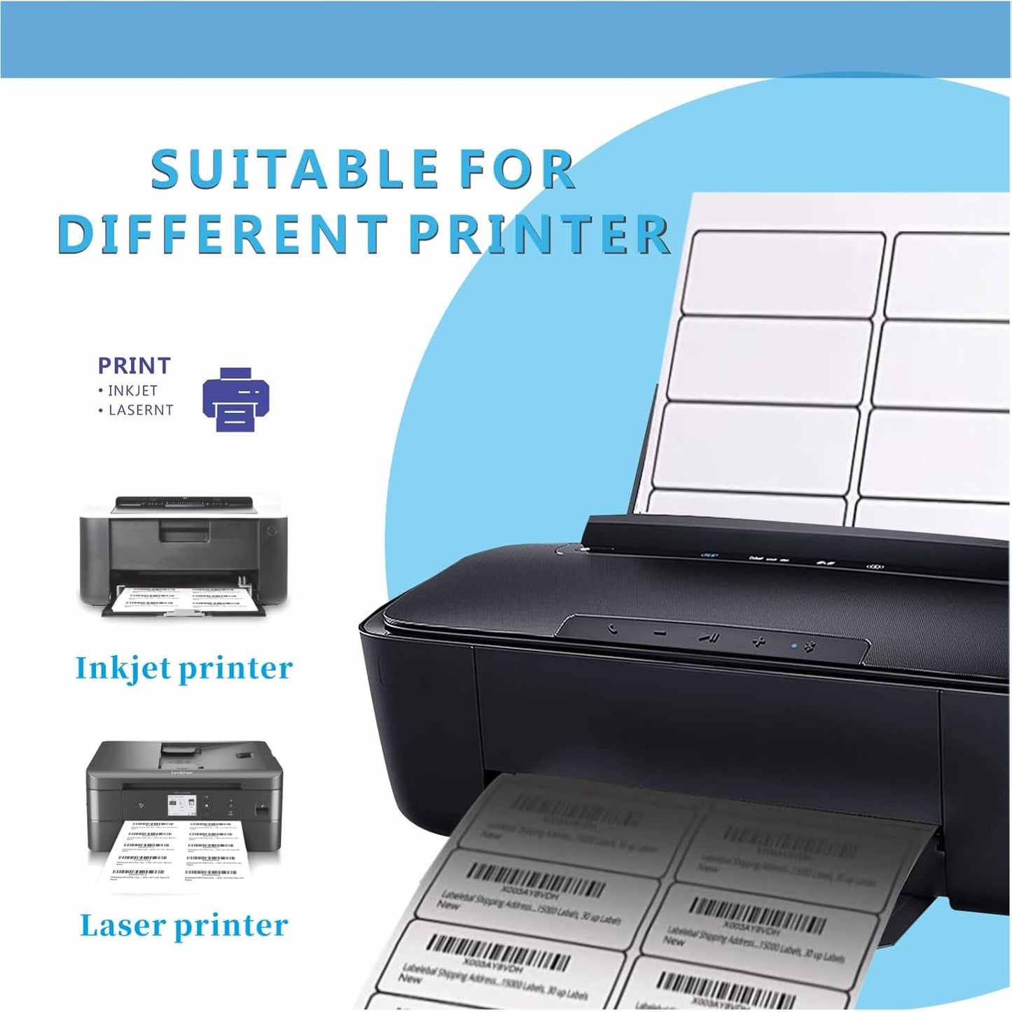 Address Labels, JIQEZNL Premium 1" x 2-5/8" Mailing Labels for Envelopes, 900 Address Label Sticker Paper for Laser/Ink Jet Printer, White Blank Printable Sticker Labels 30 Per Sheet 8.5"×11"