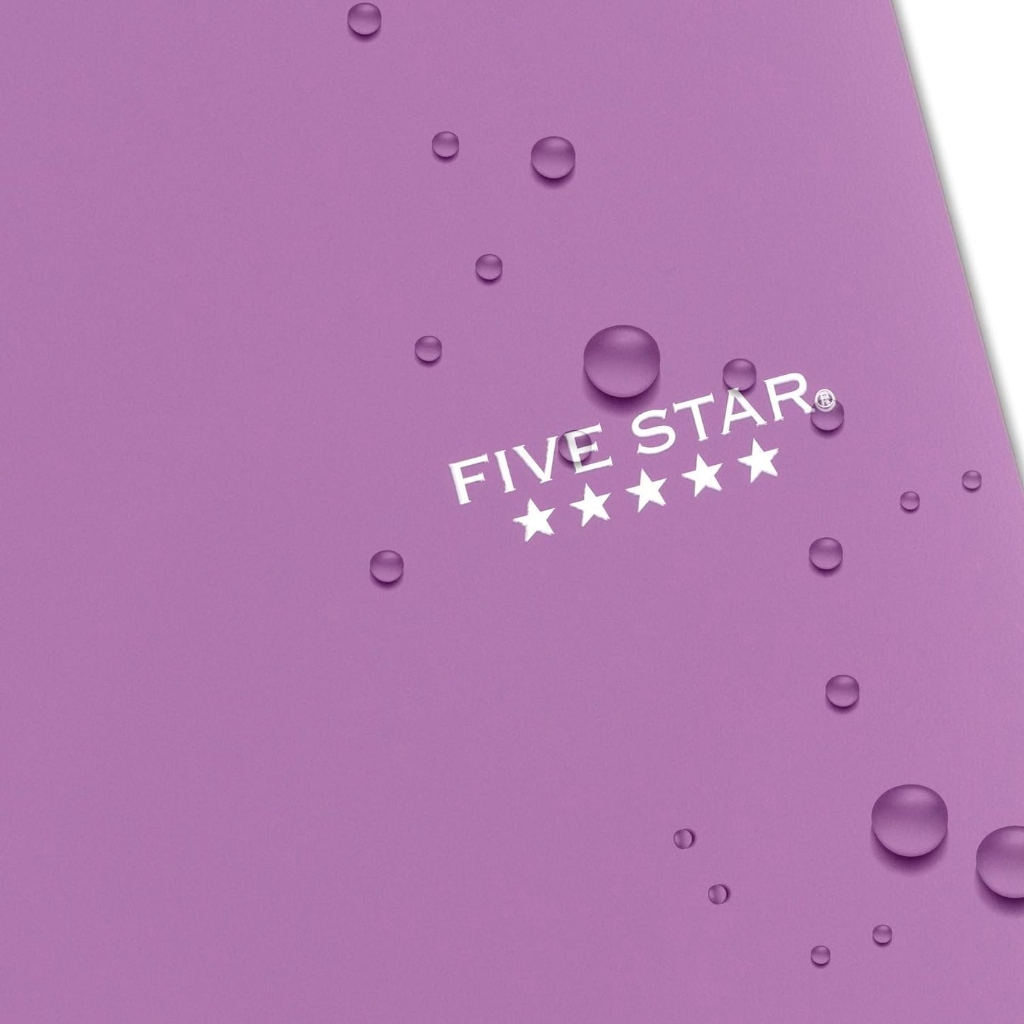 Five Star Spiral Notebook + Study App, 3 Subject, College Ruled Paper, 8-1/2" x 11", 150 Sheets, Fights Ink Bleed, Water Resistant Cover, Amethyst Purple (38746)