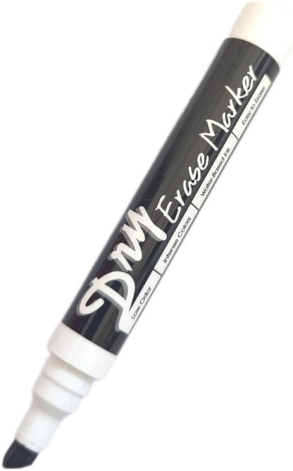 Volcanics Black Dry Erase Markers Low Odor Chisel Tip Whiteboard Markers Pack of 10