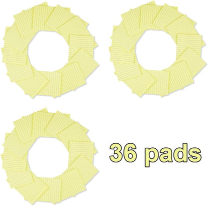 (12 Pack) Lined Sticky Notes 4x6 in,Yellow Large Notepads with Lines,Ruled Stickies Super Sticking Power,Office School Memo Note Pads,Post on Windows Doors,Recyclable,Easy to Write on,Hold Well