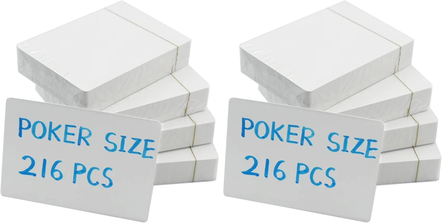 Yuanhe Blank Playing Cards to Write on Poker Size 216PCS Printable Flash Cards for DIY Games