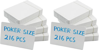 Yuanhe Blank Playing Cards to Write on Poker Size 216PCS Printable Flash Cards for DIY Games