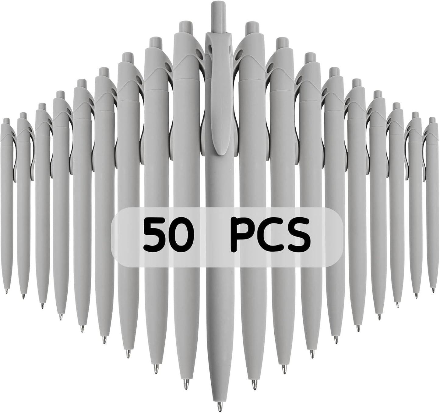BallPoint Pens, 50 Pack (BLACK Ink),Bulk Pens, Black Barrel,Click Pens for Office Home and School, Retractable Ballpoint Pens, Medium Point, 1.00MM (Black)