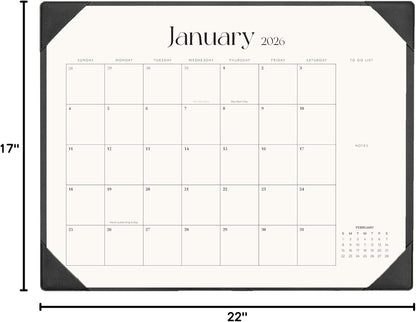 Desk Calendar 2026-2027 with Desk Mat – 22" x 17" Large Desk Pad Calendar Runs from January 2026 to June 2027, Office Supplies Desktop Monthly Calendar for Home & Office